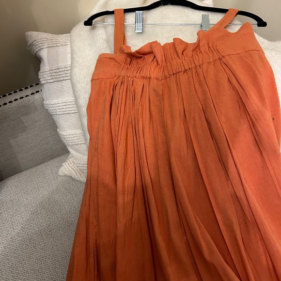 Free People Classic Shapeless Fit Jumpsuit Orange - Picture 10 of 10